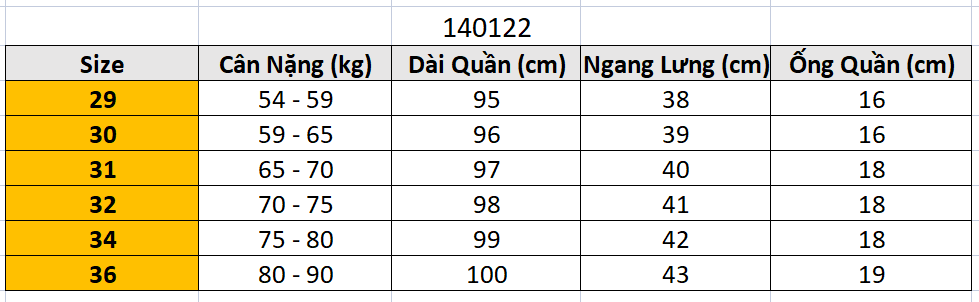 Quần âu cạp chun Pie 140122