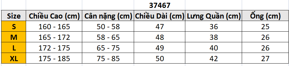 Quần short kaki BTM 37467