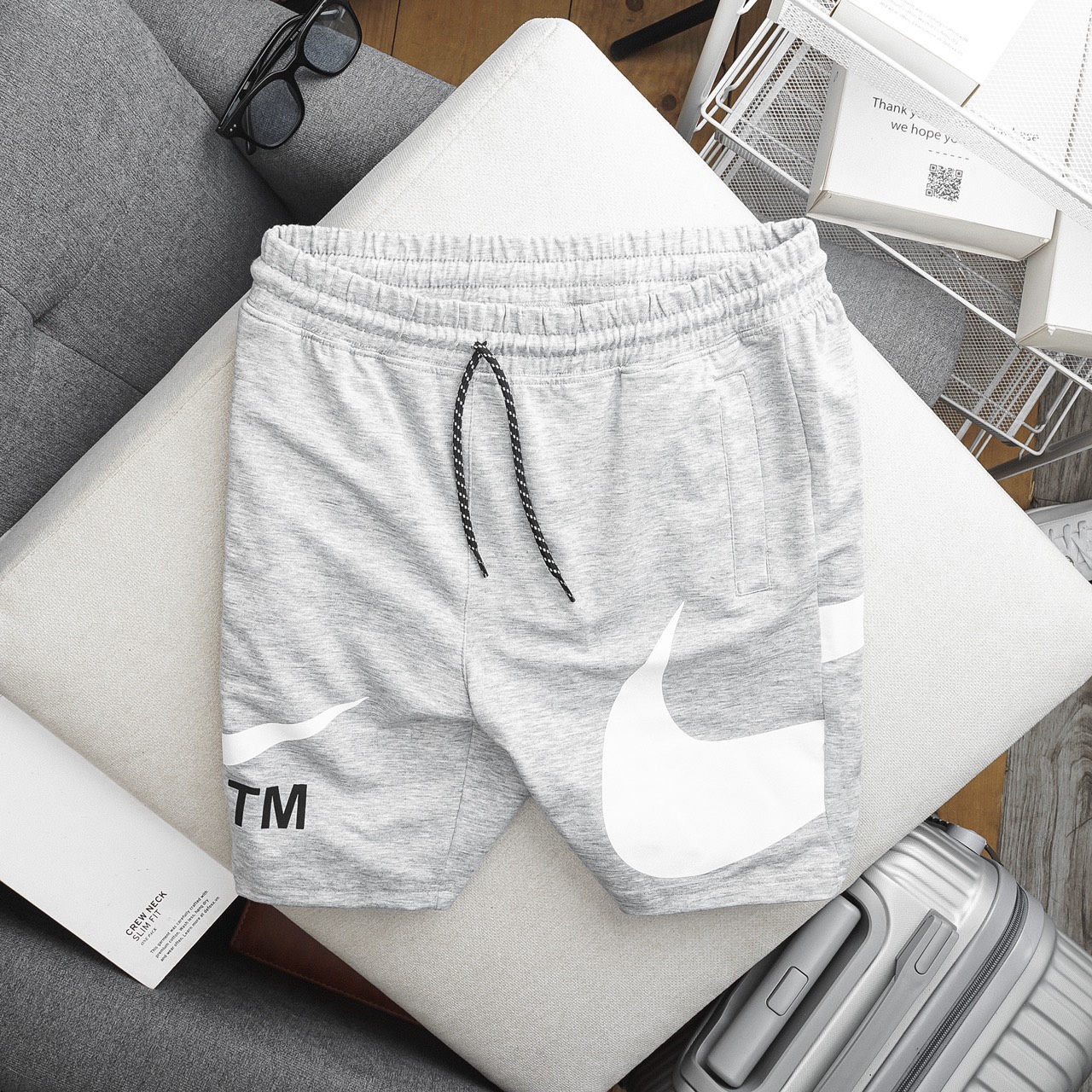 Quần short nỉ NK logo lớn 5077
