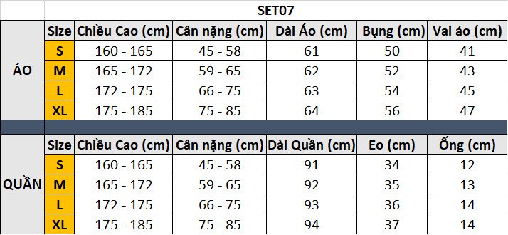 Set thể thao 2 lớp NK SET07