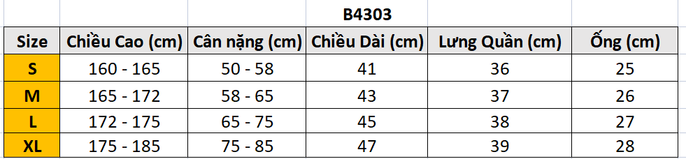 Quần short kaki BTM B4303