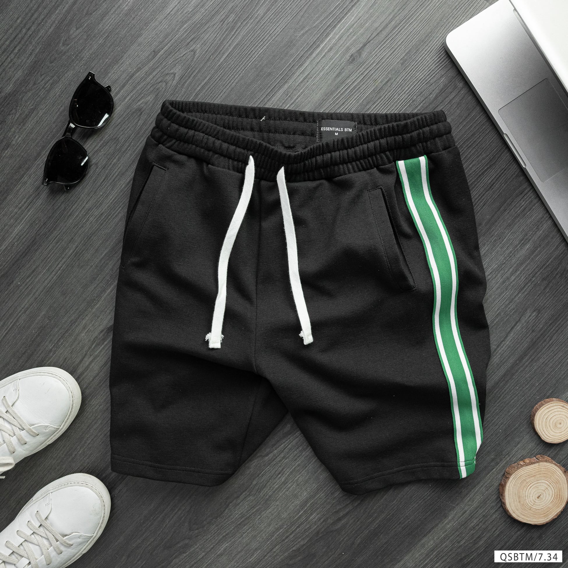 QUẦN SHORT NỈ PHỐI SỌC BTM 8659