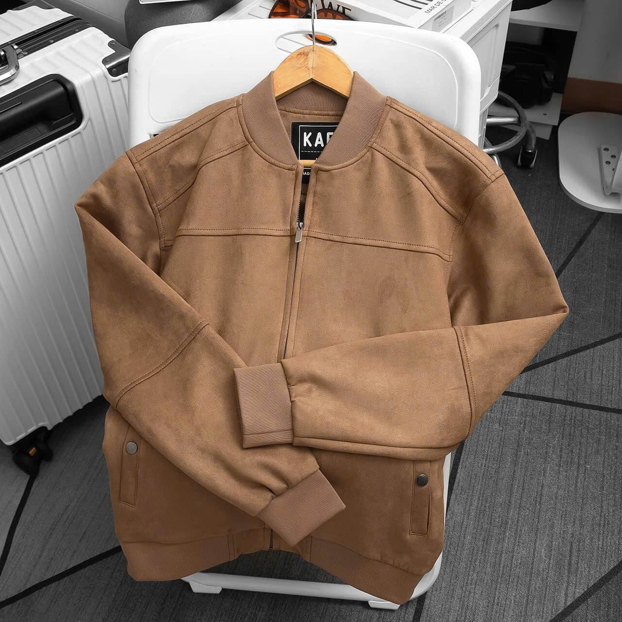 Áo Khoác Bomber Da lộn KAF AK09