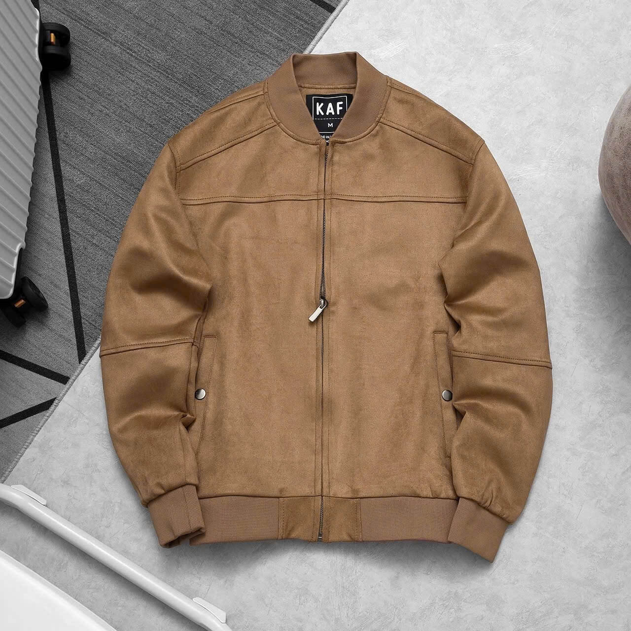 Áo Khoác Bomber Da lộn KAF AK09
