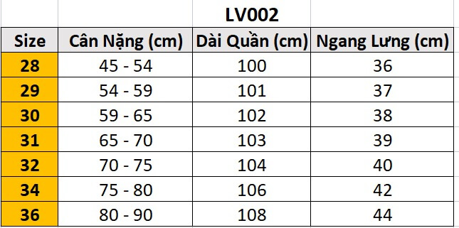 Quần Jeans dài LV LV002