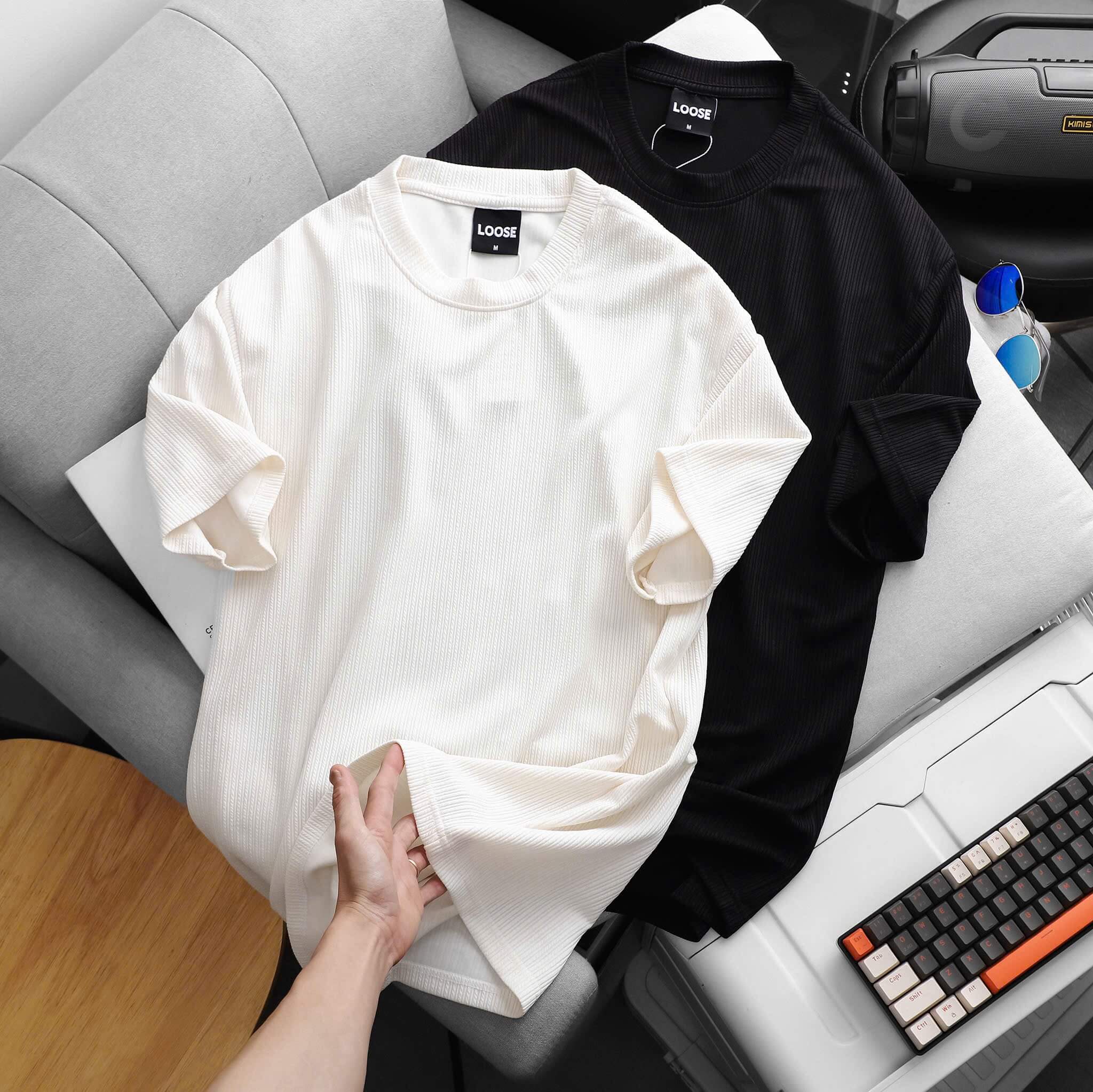 Áo Thun Cotton Dệt Gân Hàn Quốc AT97