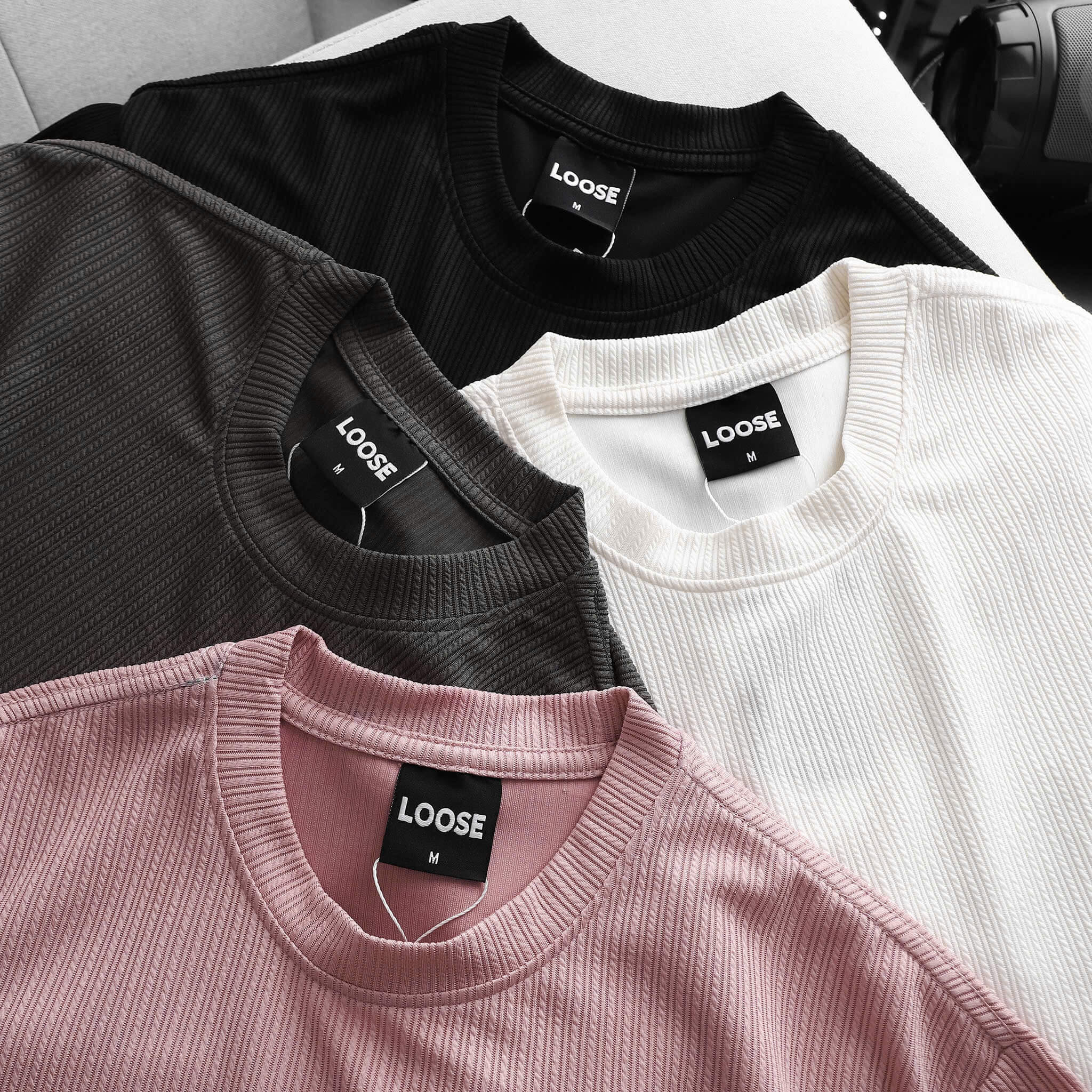 Áo Thun Cotton Dệt Gân Hàn Quốc AT97