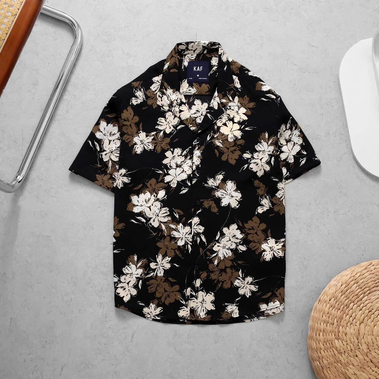 Áo Sơ Mi Cuban Hoạ Tiết KAF SM71