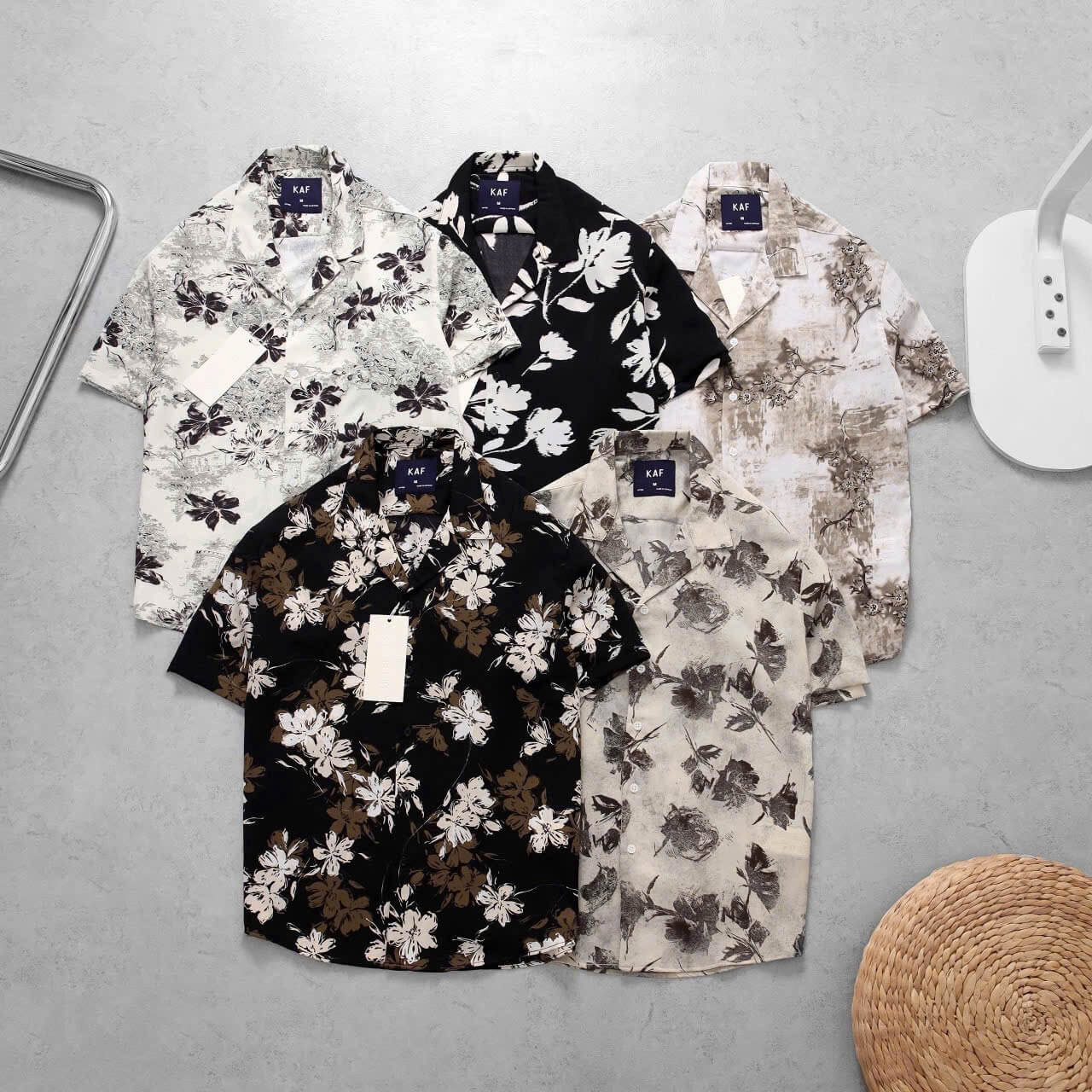 Áo Sơ Mi Cuban Hoạ Tiết KAF SM71