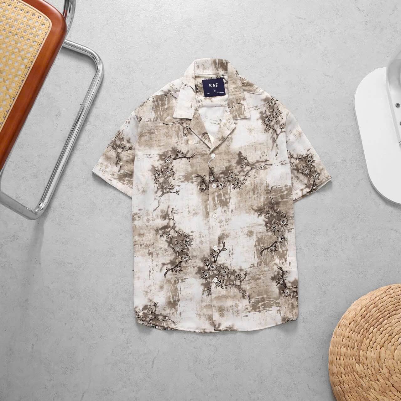 Áo Sơ Mi Cuban Hoạ Tiết KAF SM71