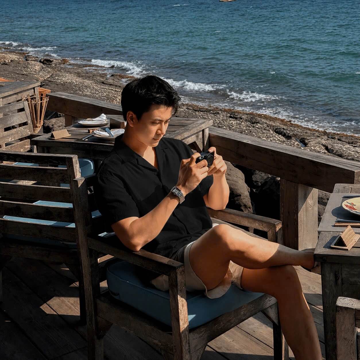 Áo Sơ Mi Linen Cổ Cuban KAF SM07