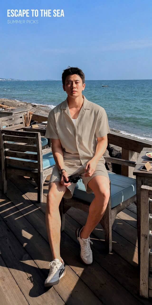 Áo Sơ Mi Linen Cổ Cuban KAF SM07