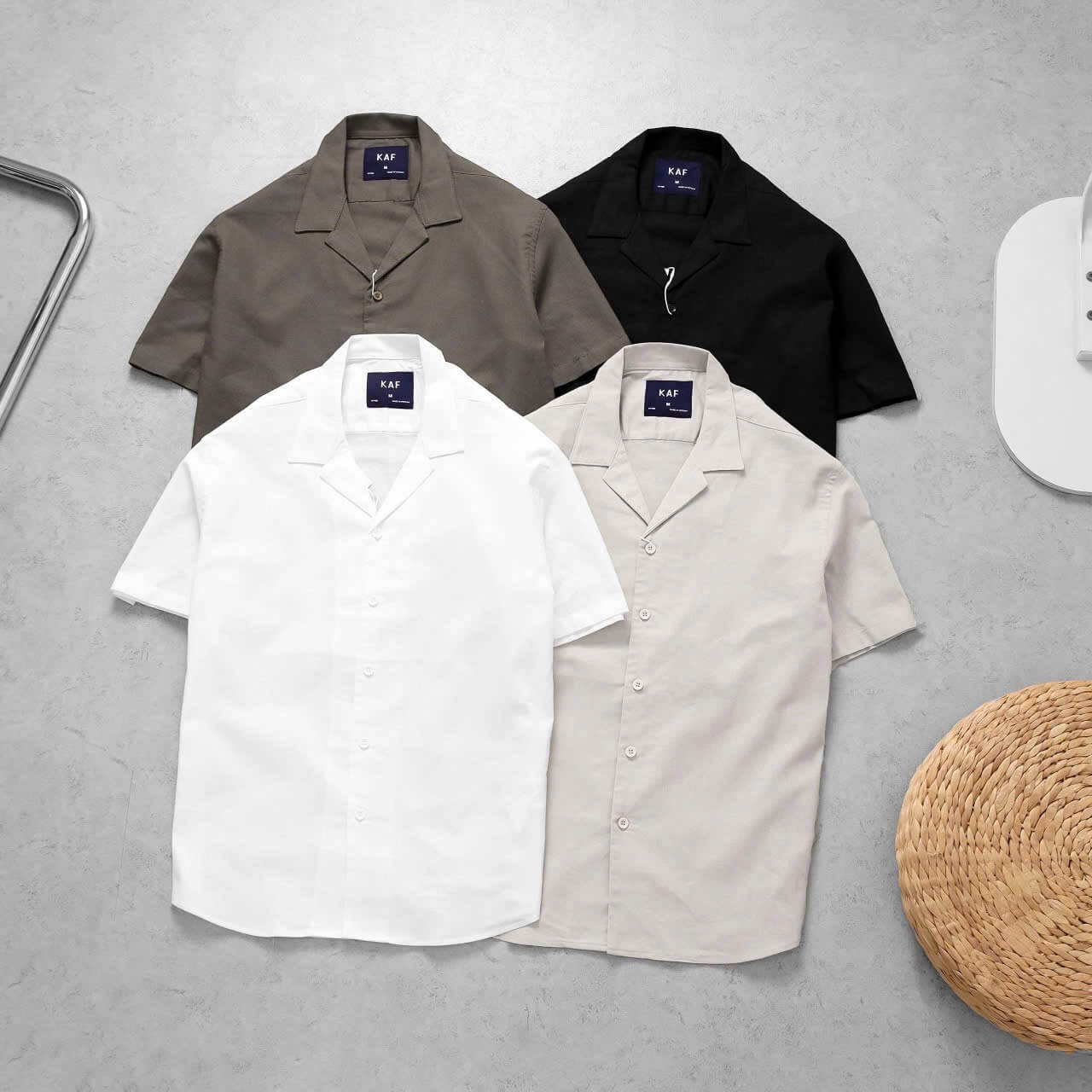 Áo Sơ Mi Linen Cổ Cuban KAF SM07