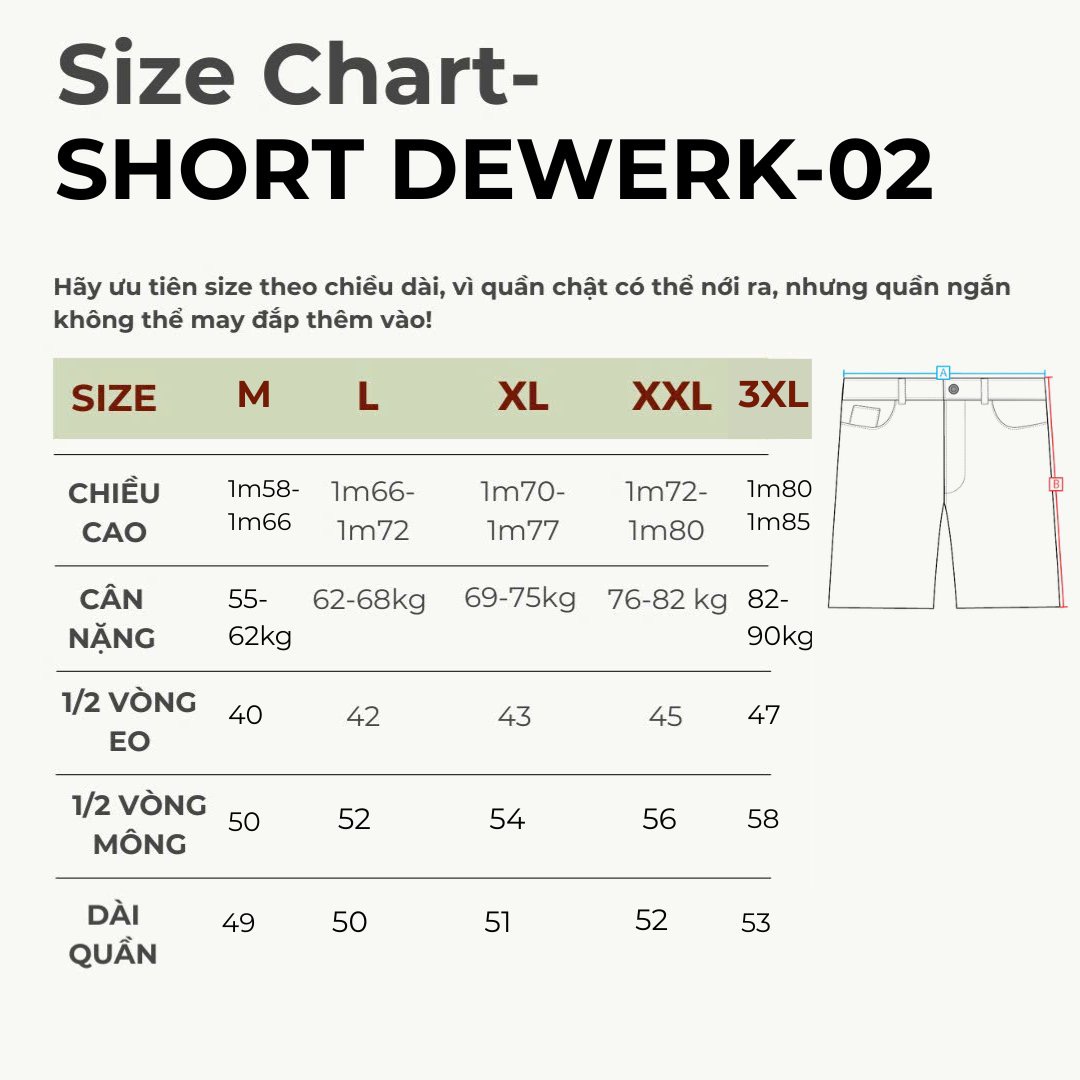 Quần Short Workwear Dewerk