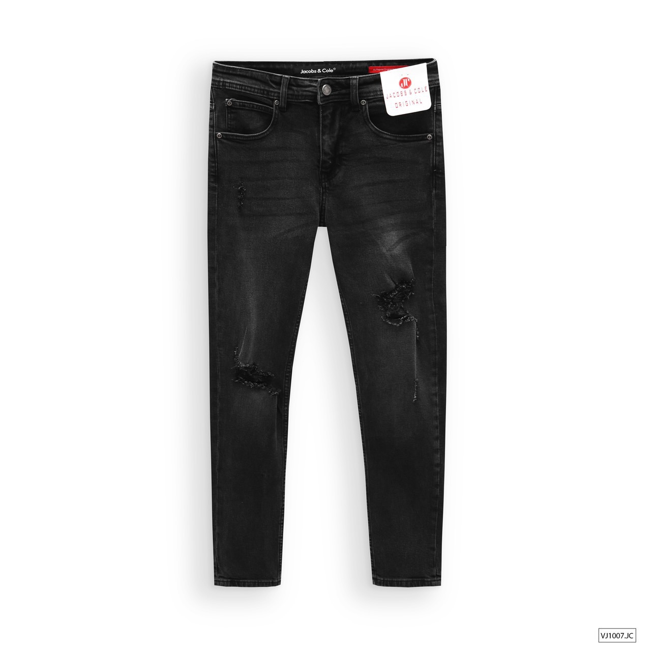 Quần Jeans Wash Rách Nam Tính JC001
