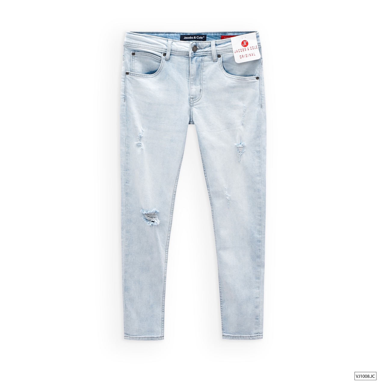Quần Jeans Wash Rách Nam Tính JC001