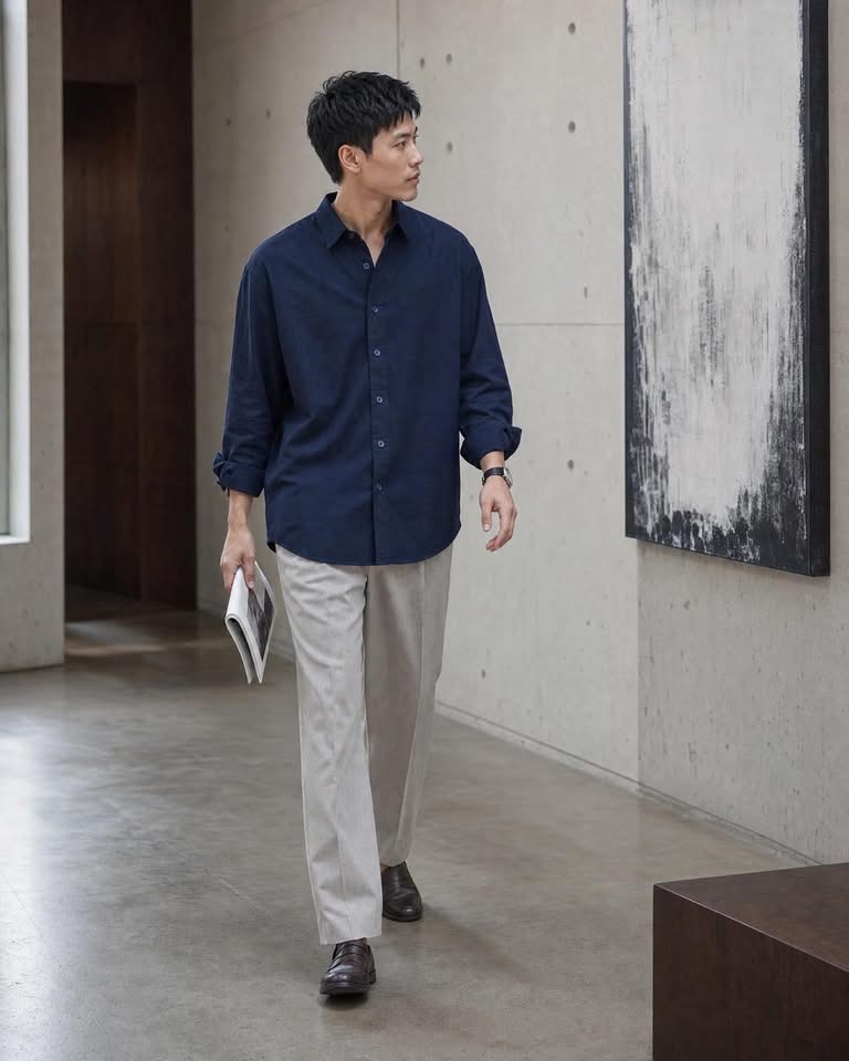 Áo Sơ Mi Linen Tay Dài SM76