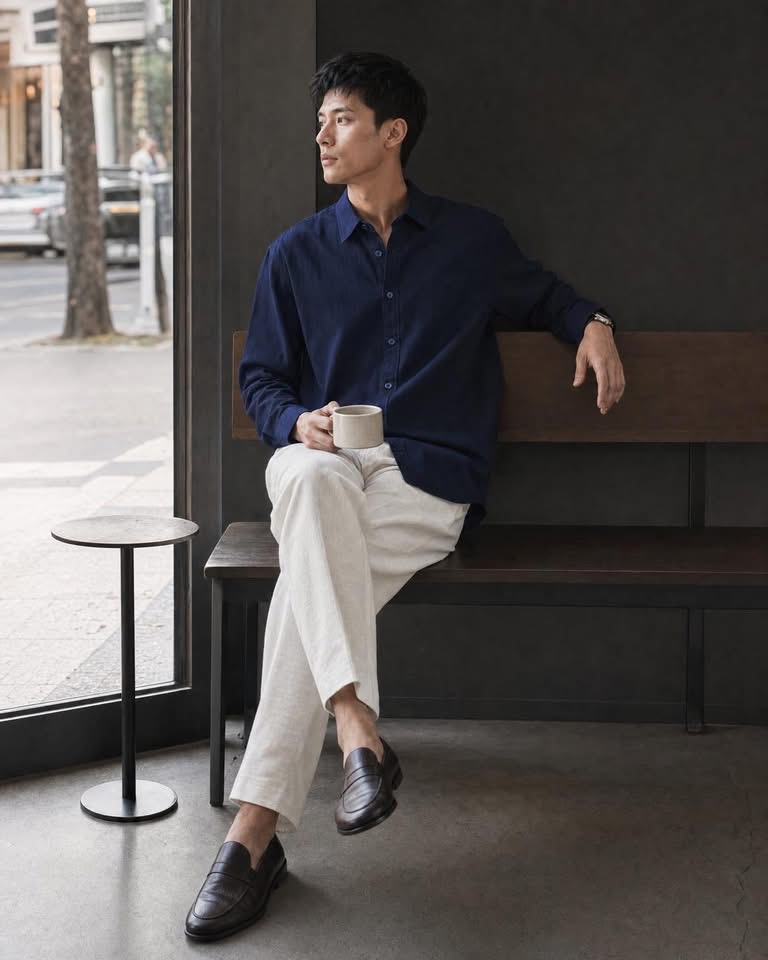 Áo Sơ Mi Linen Tay Dài SM76