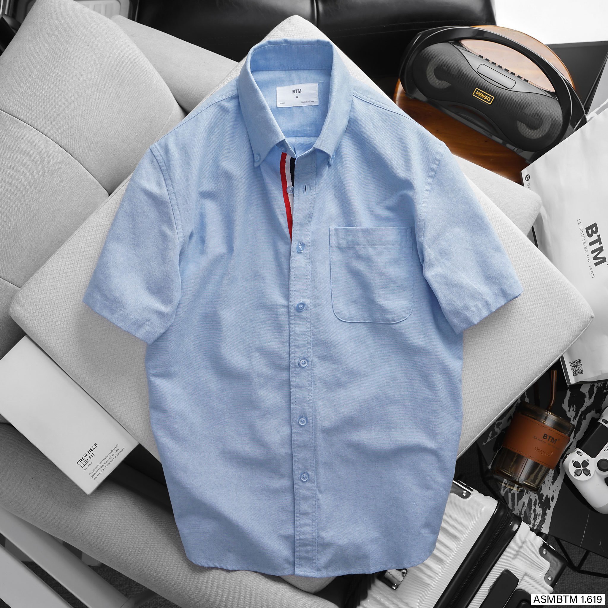 Áo sơ mi ngắn tay oxford BTM 1619