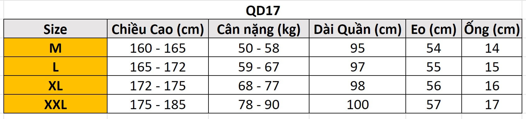 Quần dài thể thao túi hộp QD17
