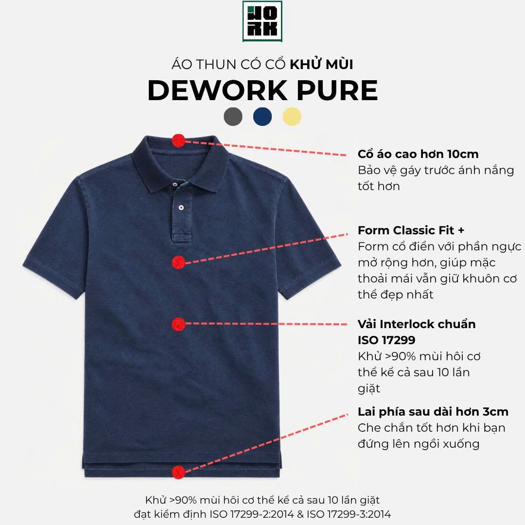 Áo Polo Tay Ngắn Khử Mùi Dework PL87