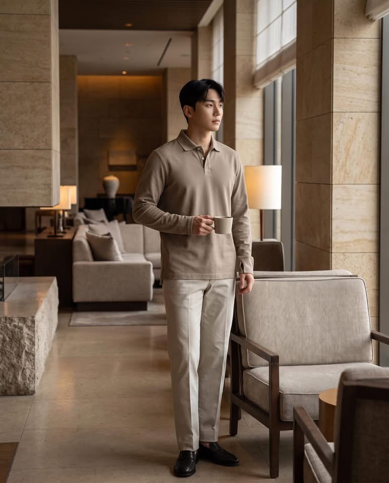 Áo Polo Nam Tay Dài Khử Mùi Dework PL89