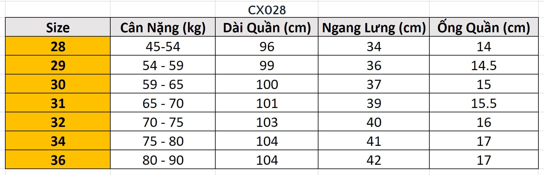 Quần jean dài LC CX028