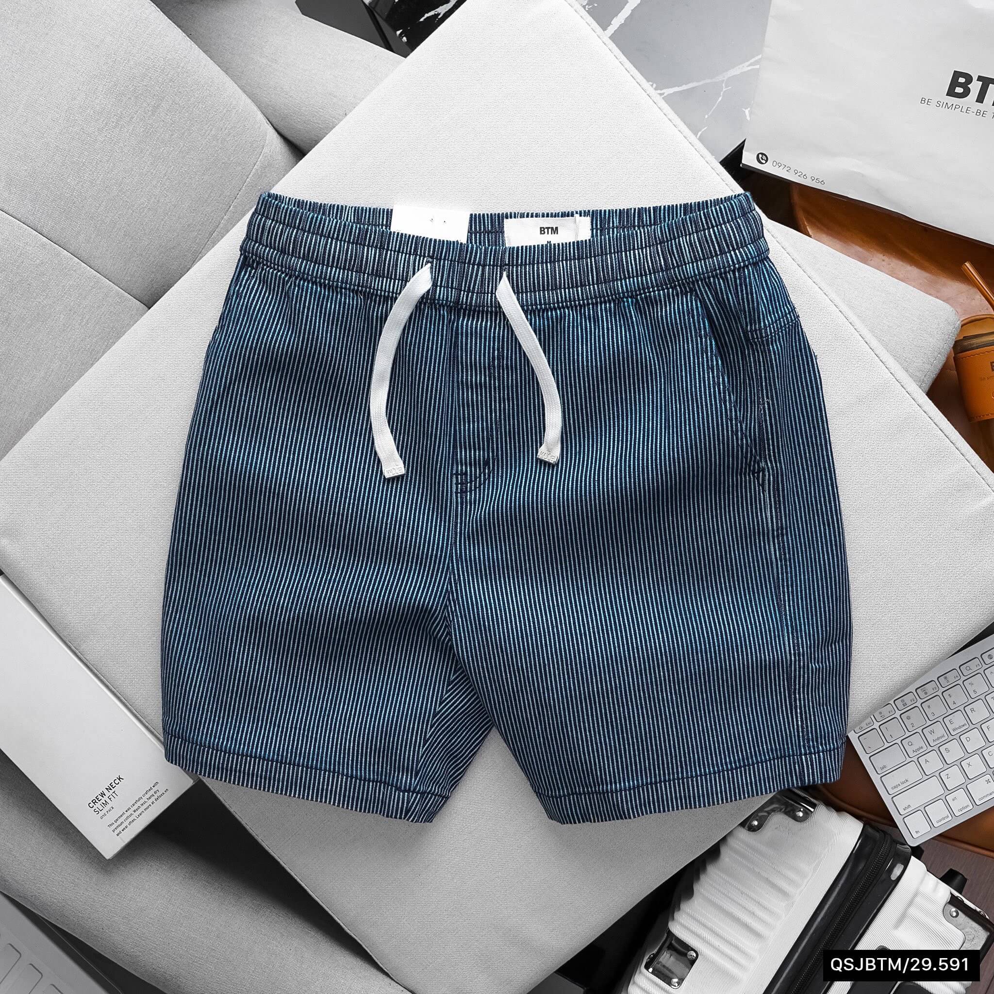 Quần short jean kẻ sọc vintage 29591