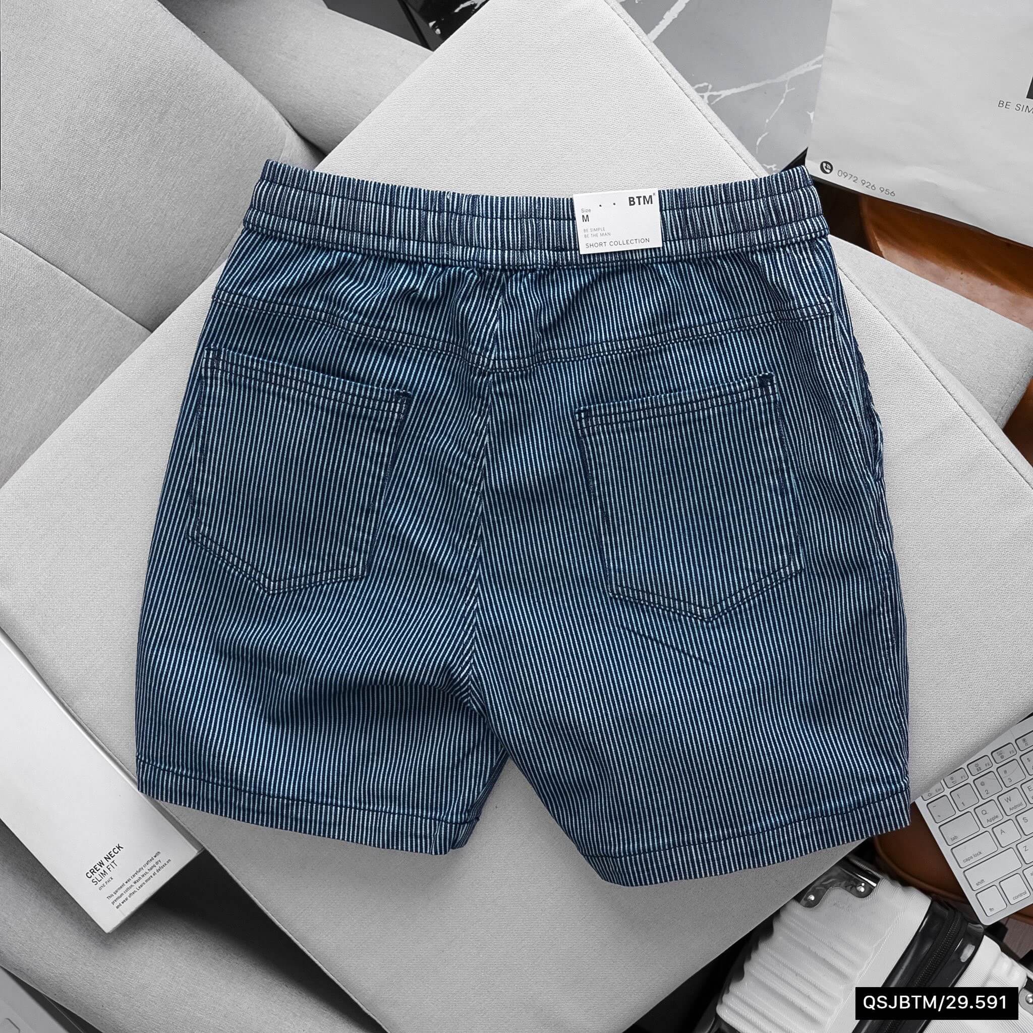 Quần short jean kẻ sọc vintage 29591