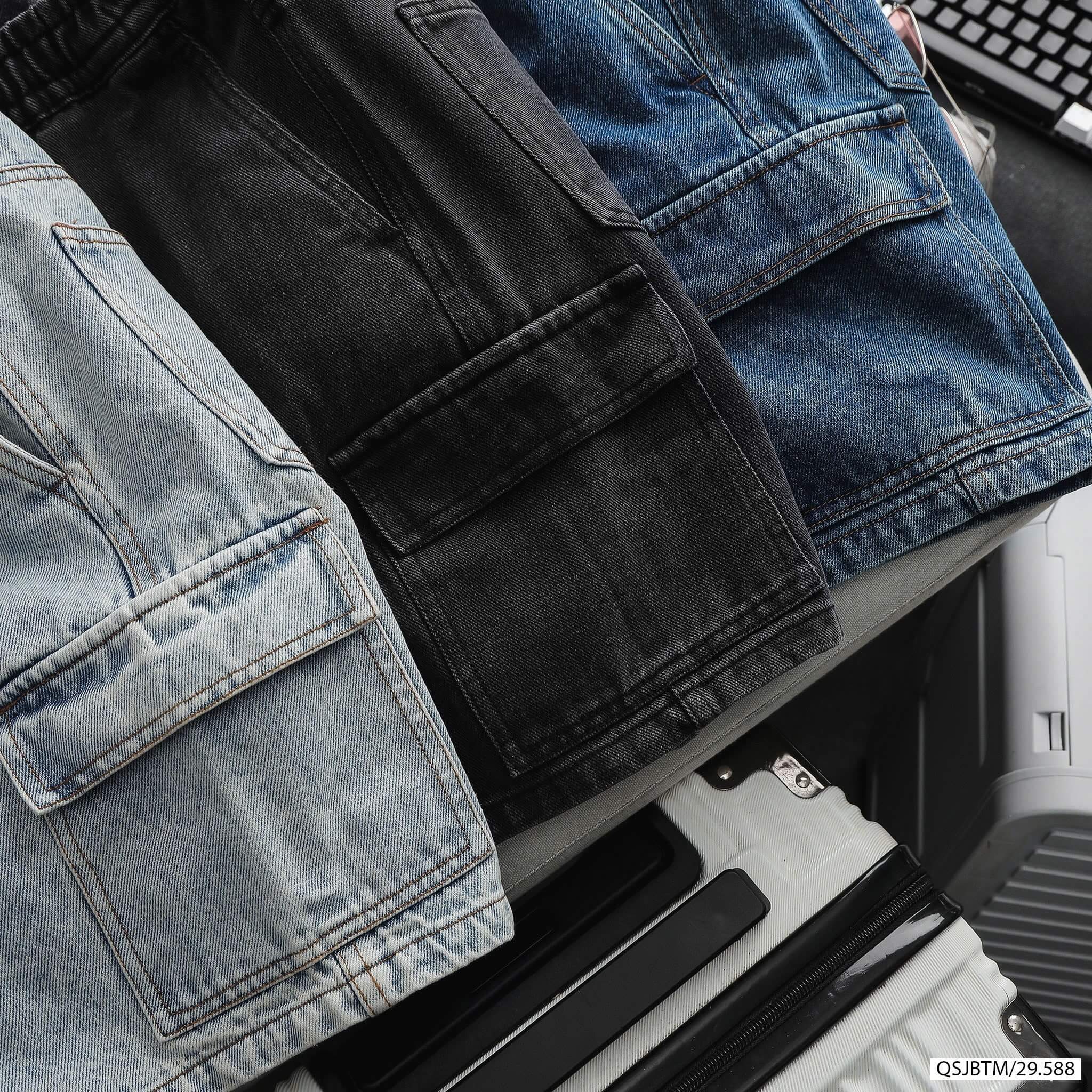 Quần Short Jean Túi Hộp BTM 9588