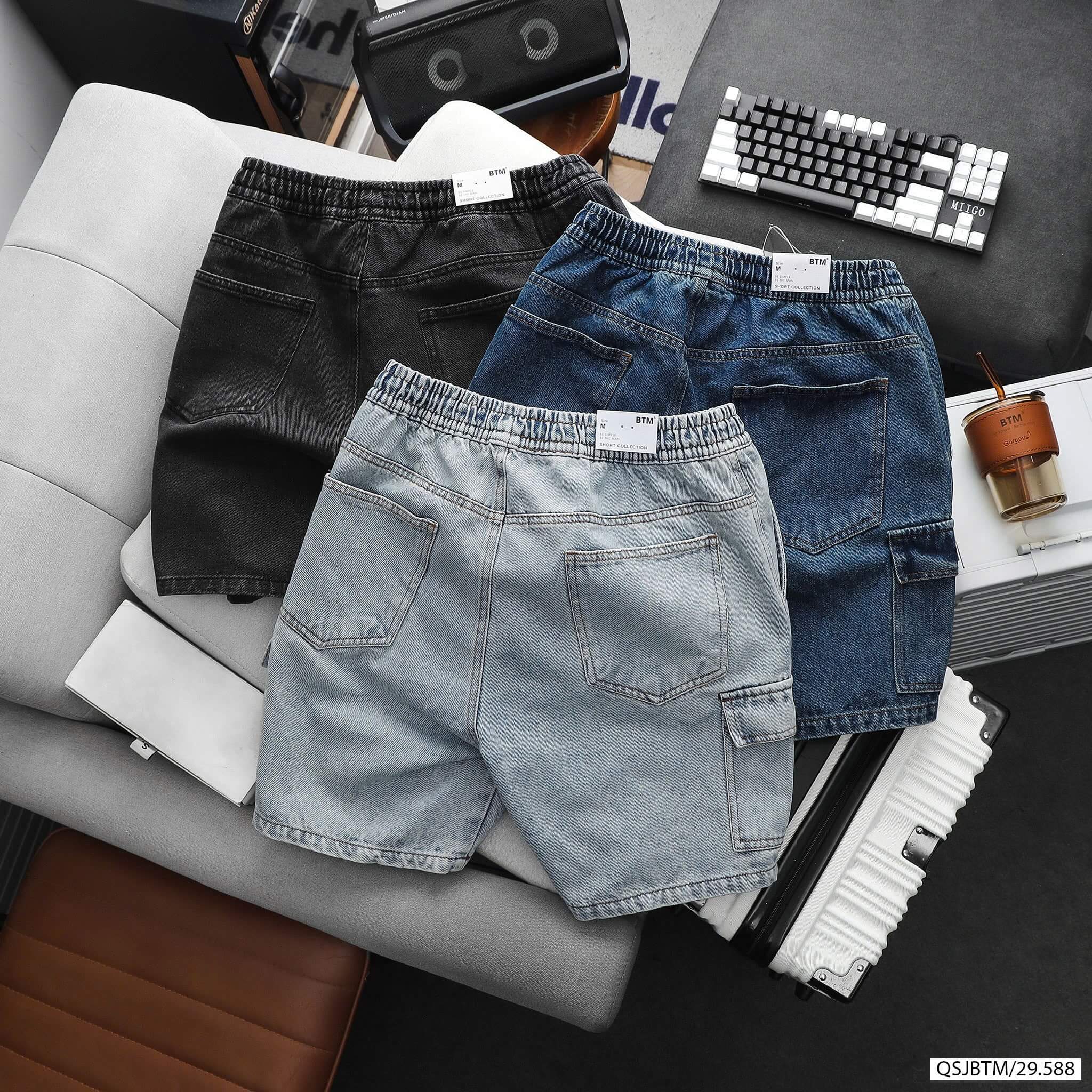 Quần Short Jean Túi Hộp BTM 9588