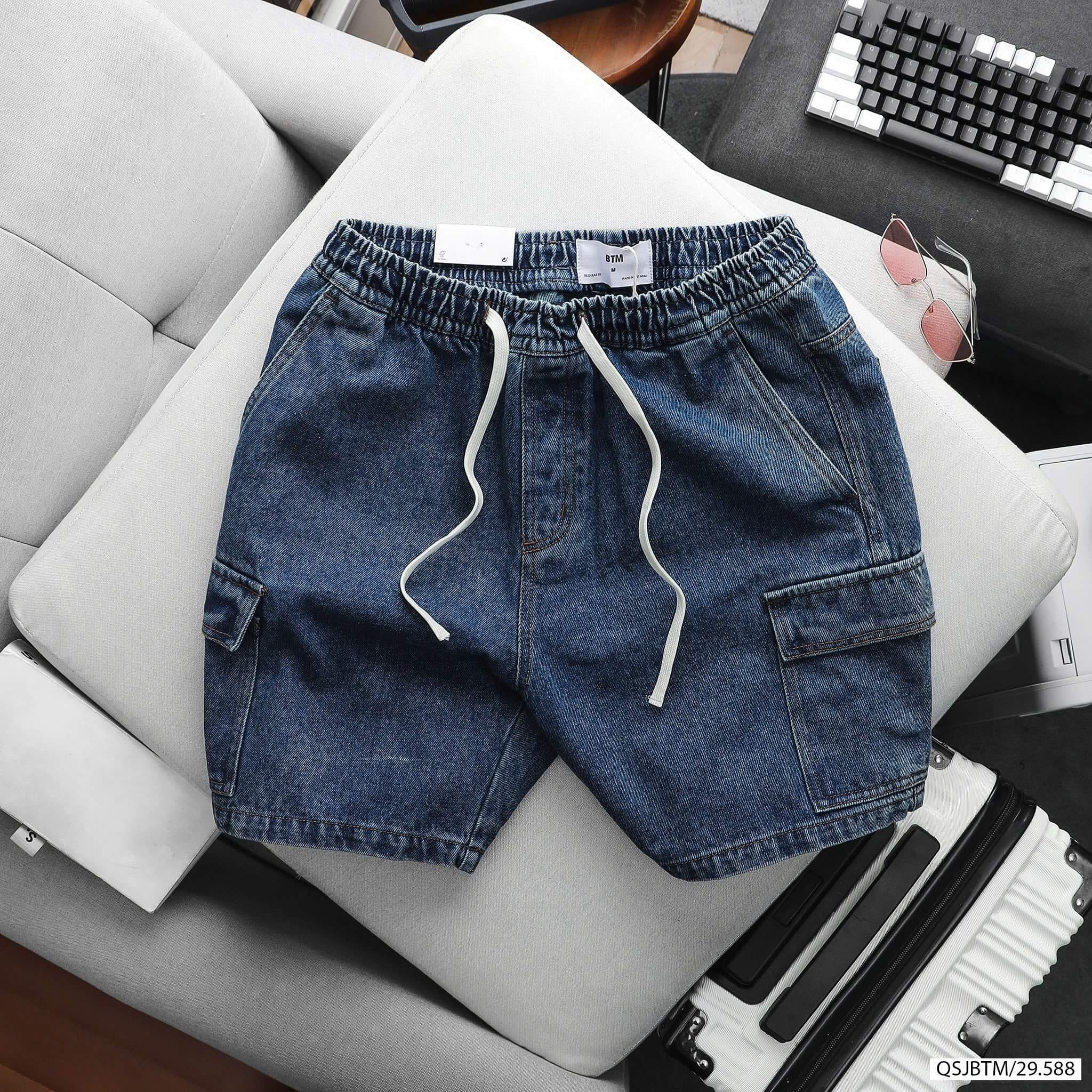 Quần Short Jean Túi Hộp BTM 9588