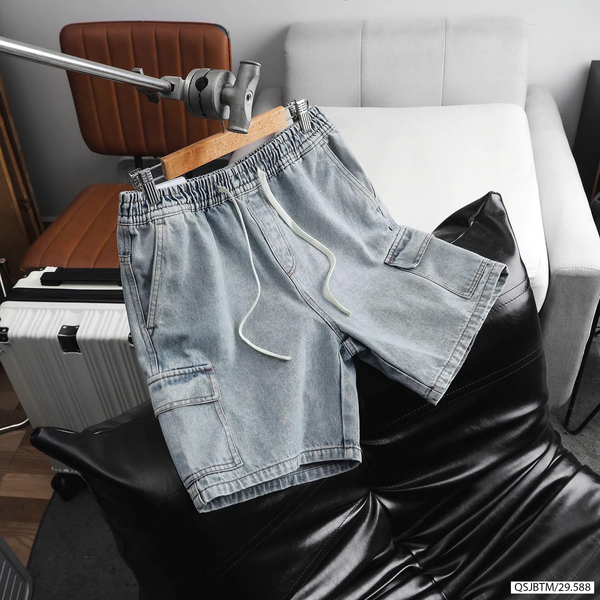 Quần Short Jean Túi Hộp BTM 9588
