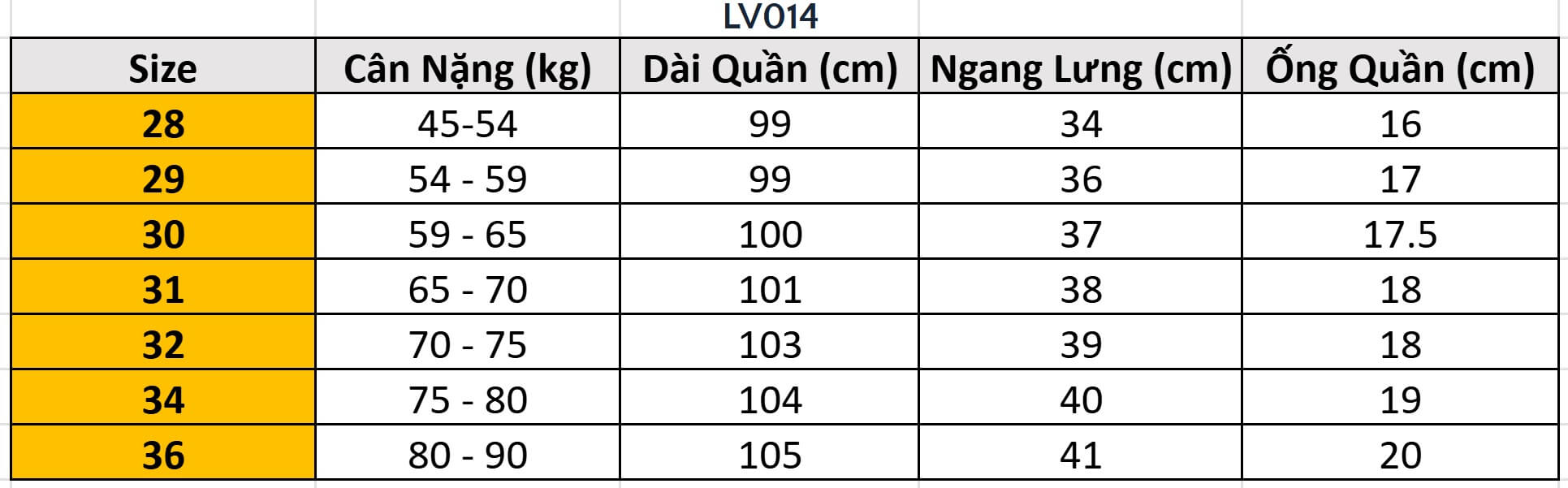 Quần jean dài LV LV014