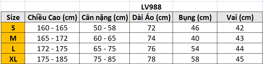 Áo sơ mi tay dài LV LV988