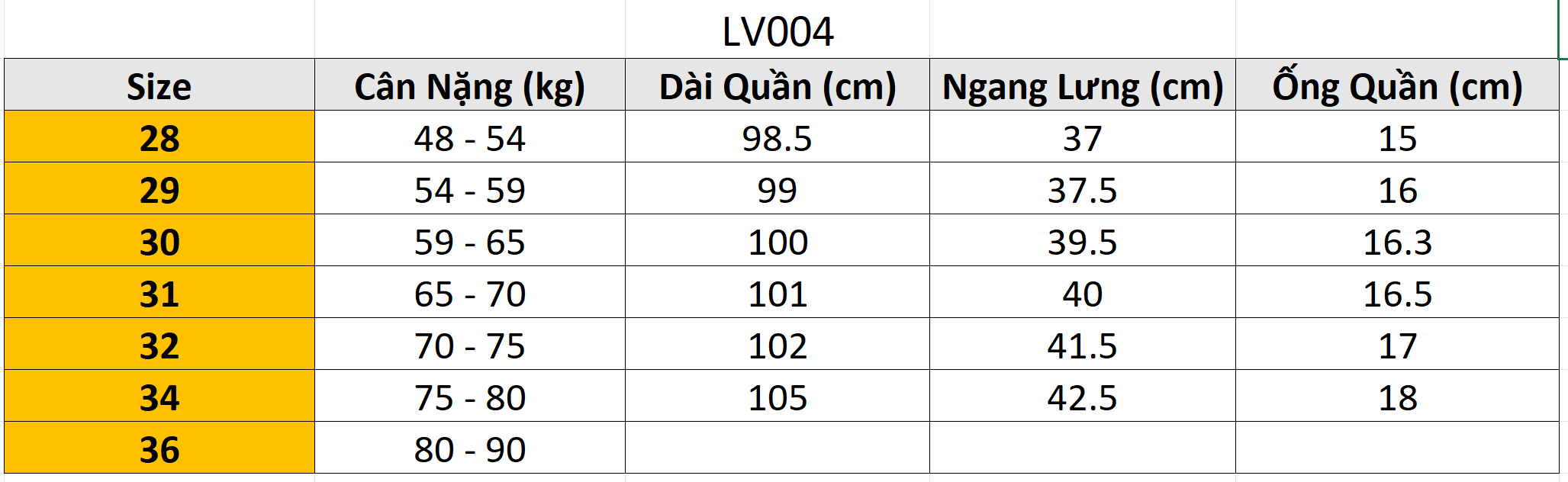 Quần Jeans dài LV LV004