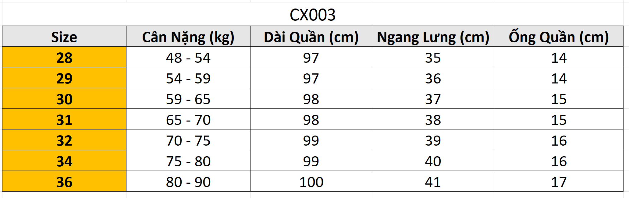Quần Jeans dài LC CX003