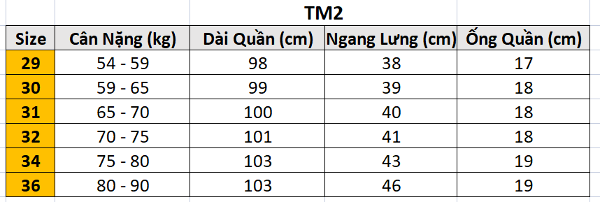 Quần Jeans dài TM TM2