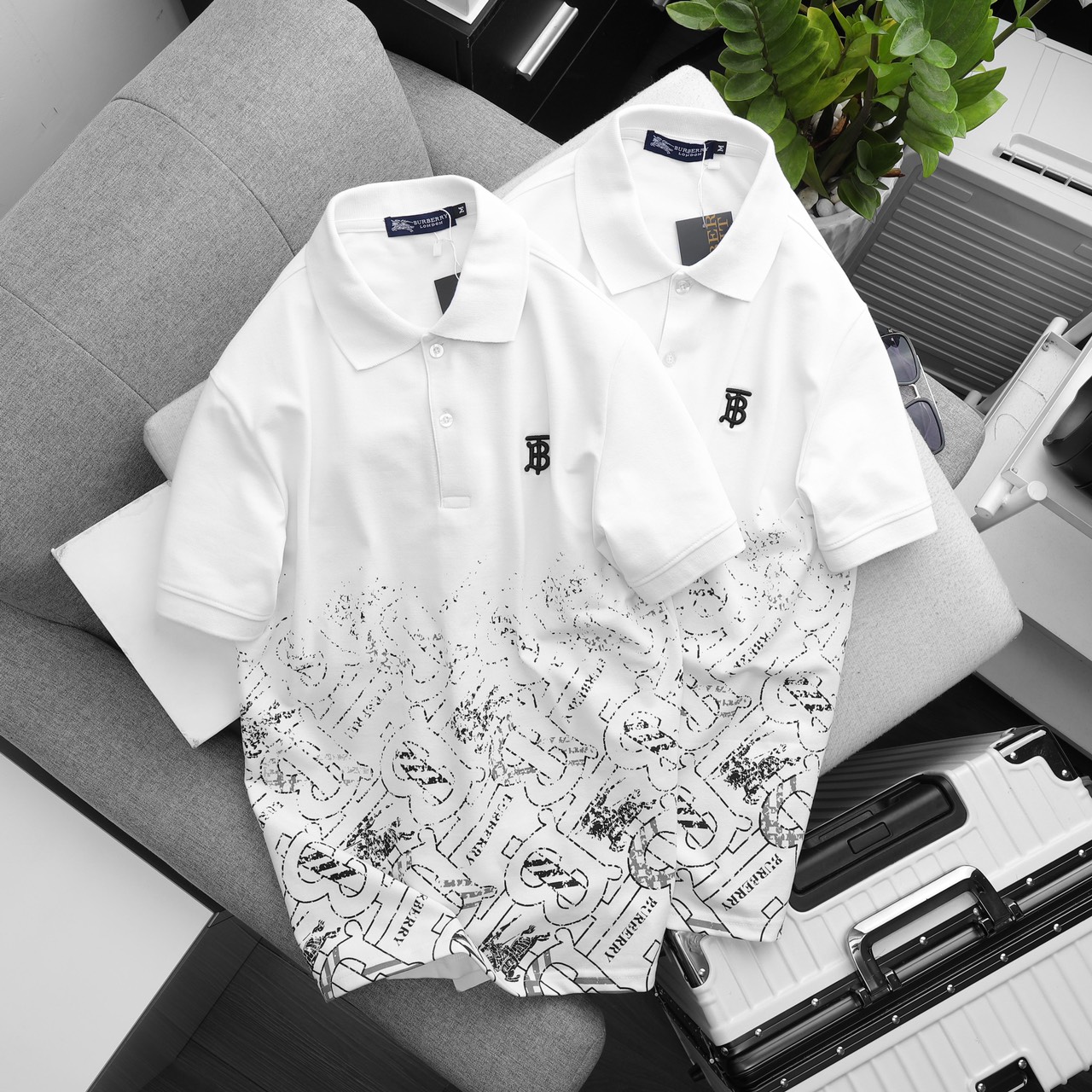 Áo  polo monogram BBR PL01