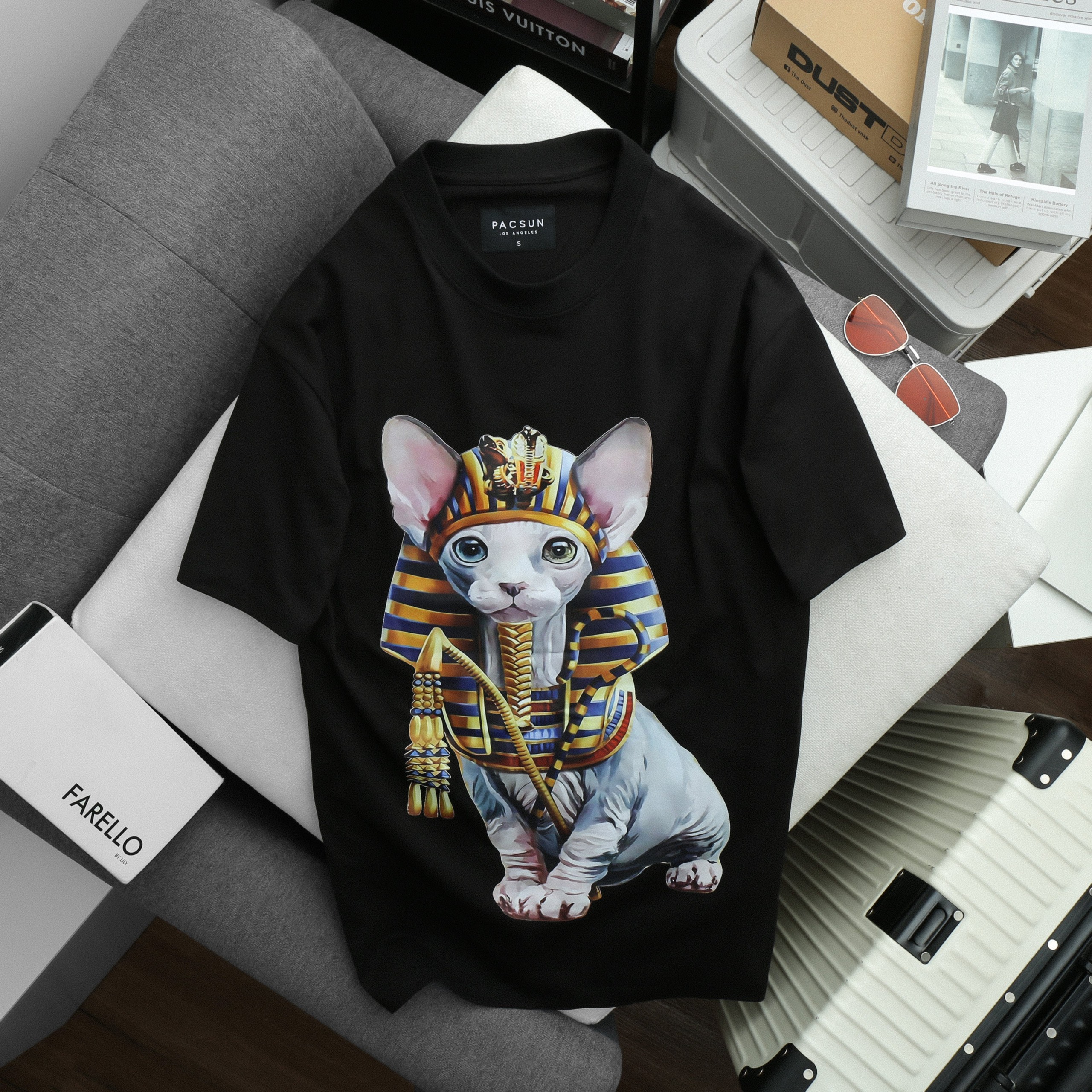 Áo thun pacsun mèo ai cập PS01