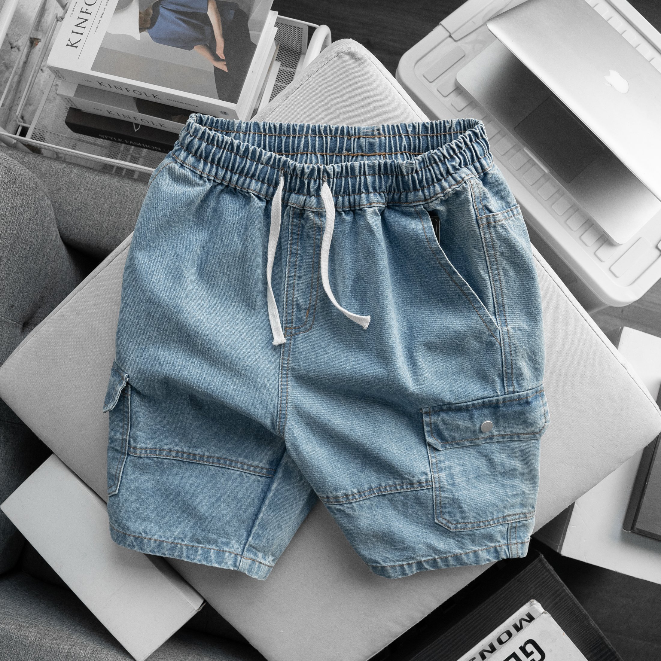 Quần Short jeans túi hộp KAF 9043