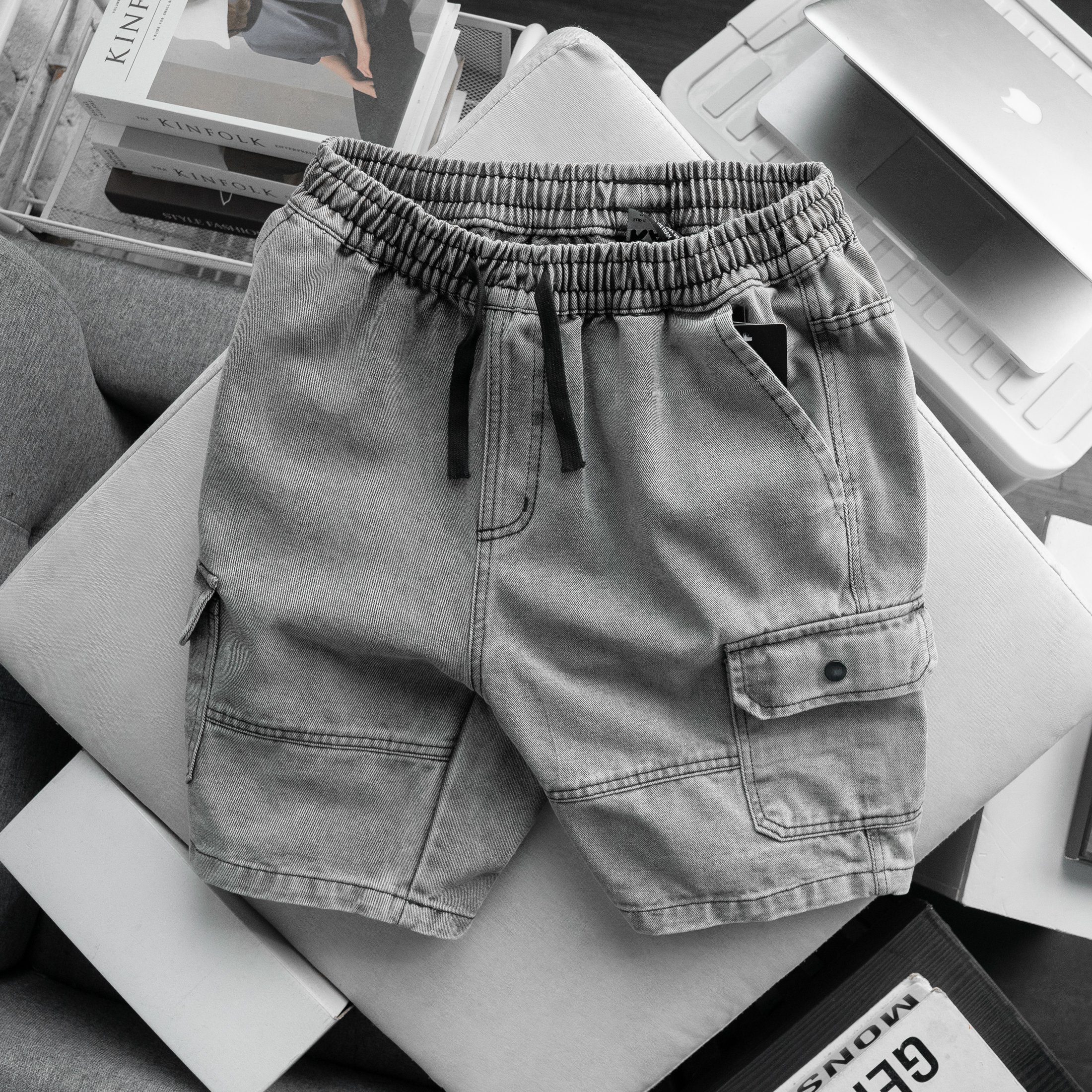 Quần Short jeans túi hộp KAF 9043