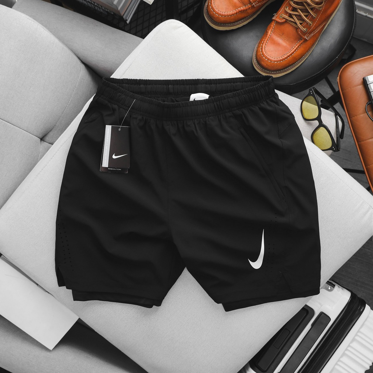 Quần Short gym 2 lớp legging NK HL14
