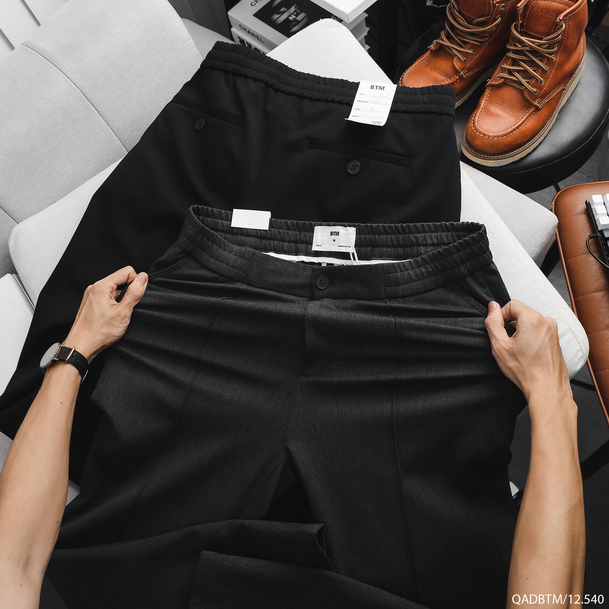 Quần âu cạp chun BTM 12540