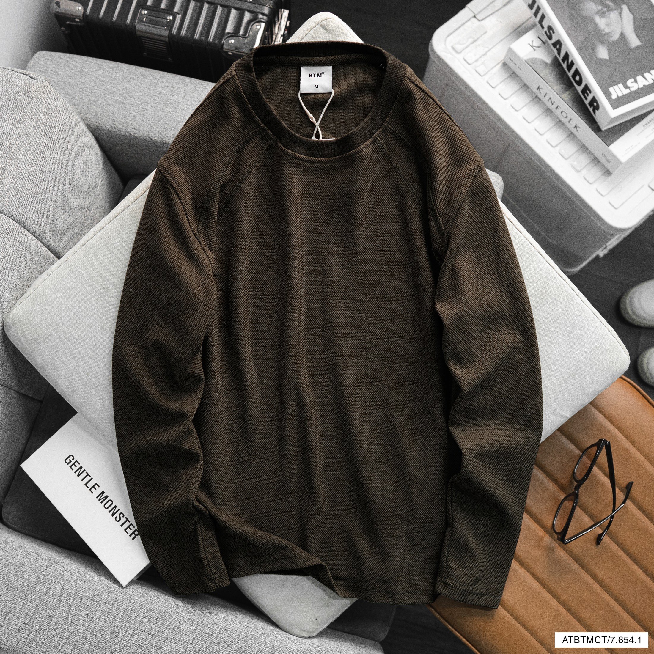 Áo sweater nỉ pique BTM 6541