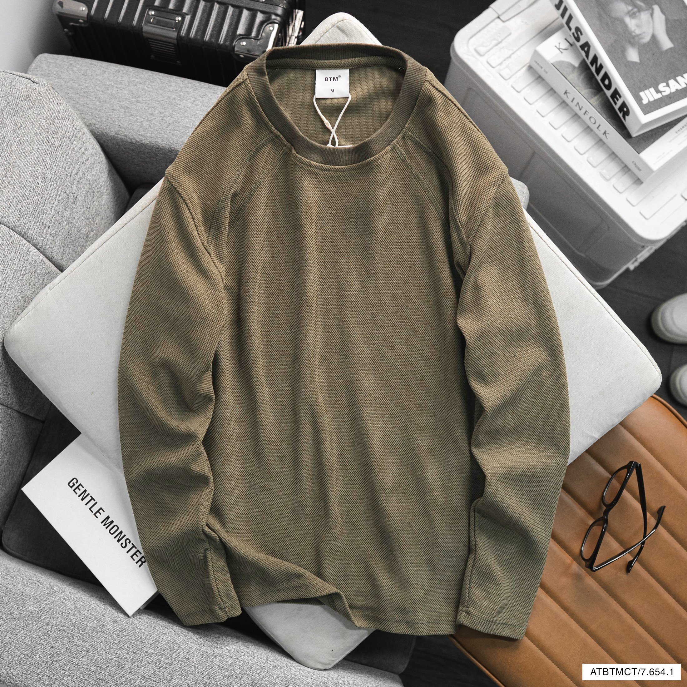 Áo sweater nỉ pique BTM 6541