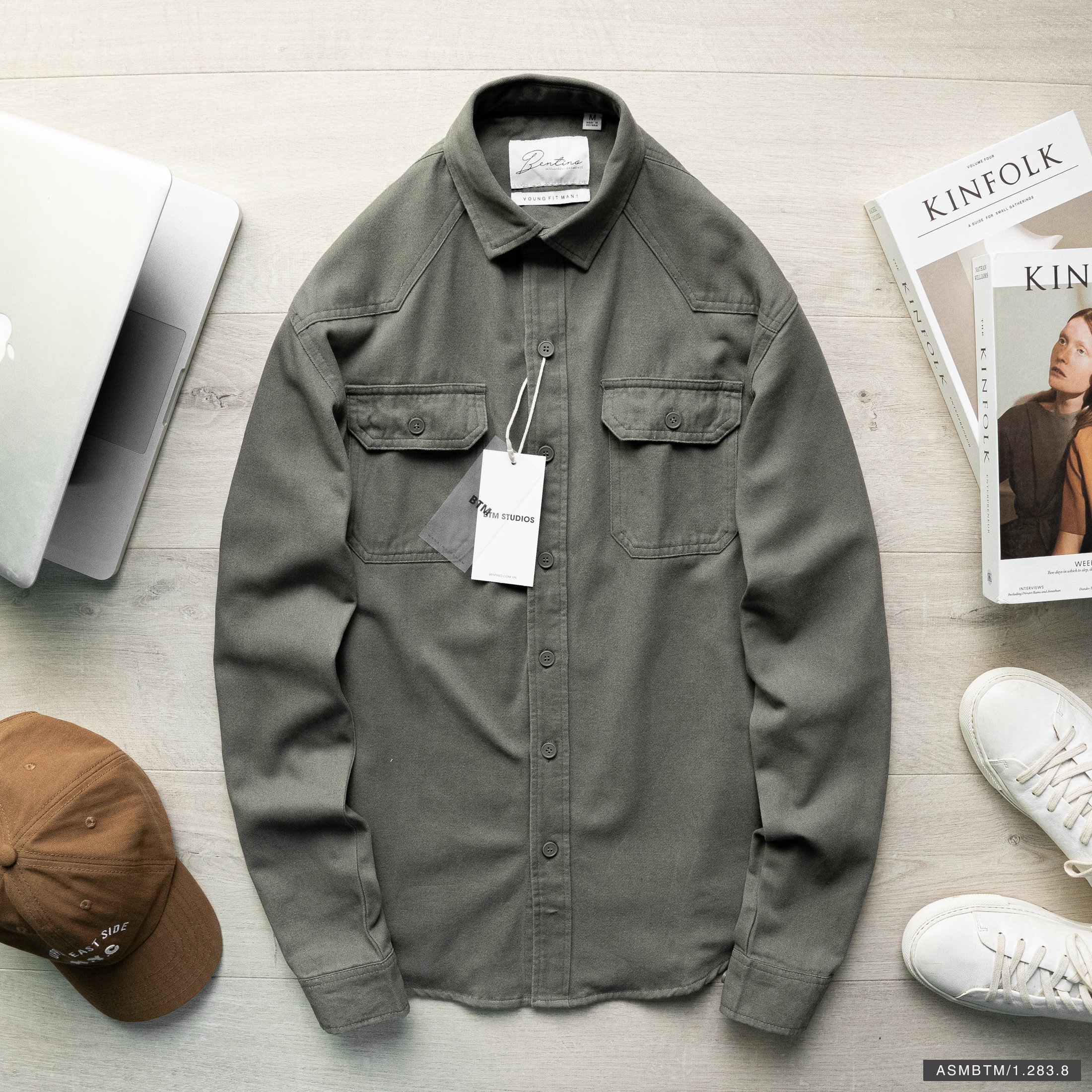 Áo sơ mi kaki túi hộp BTM 2838