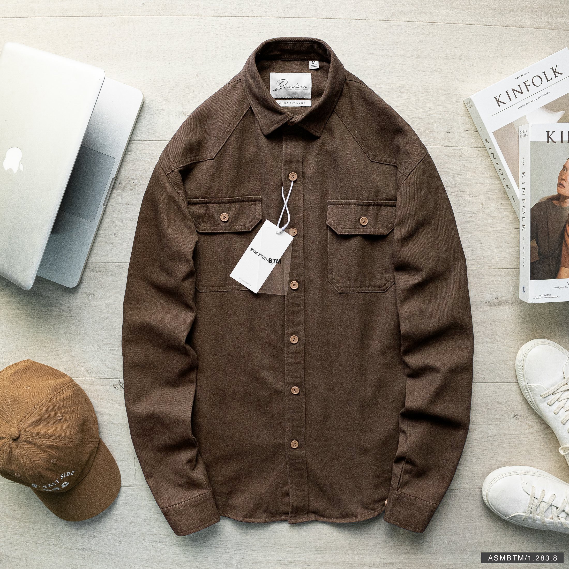 Áo sơ mi kaki túi hộp BTM 2838