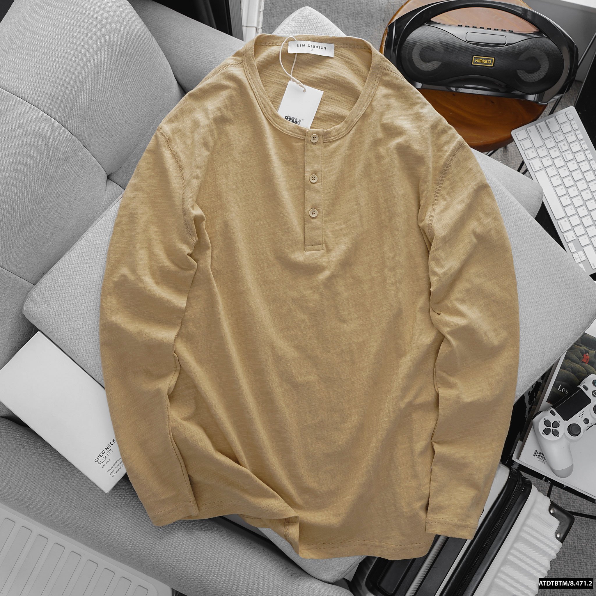 Áo Thun Cotton Tay Dài Hàn Quốc 7471
