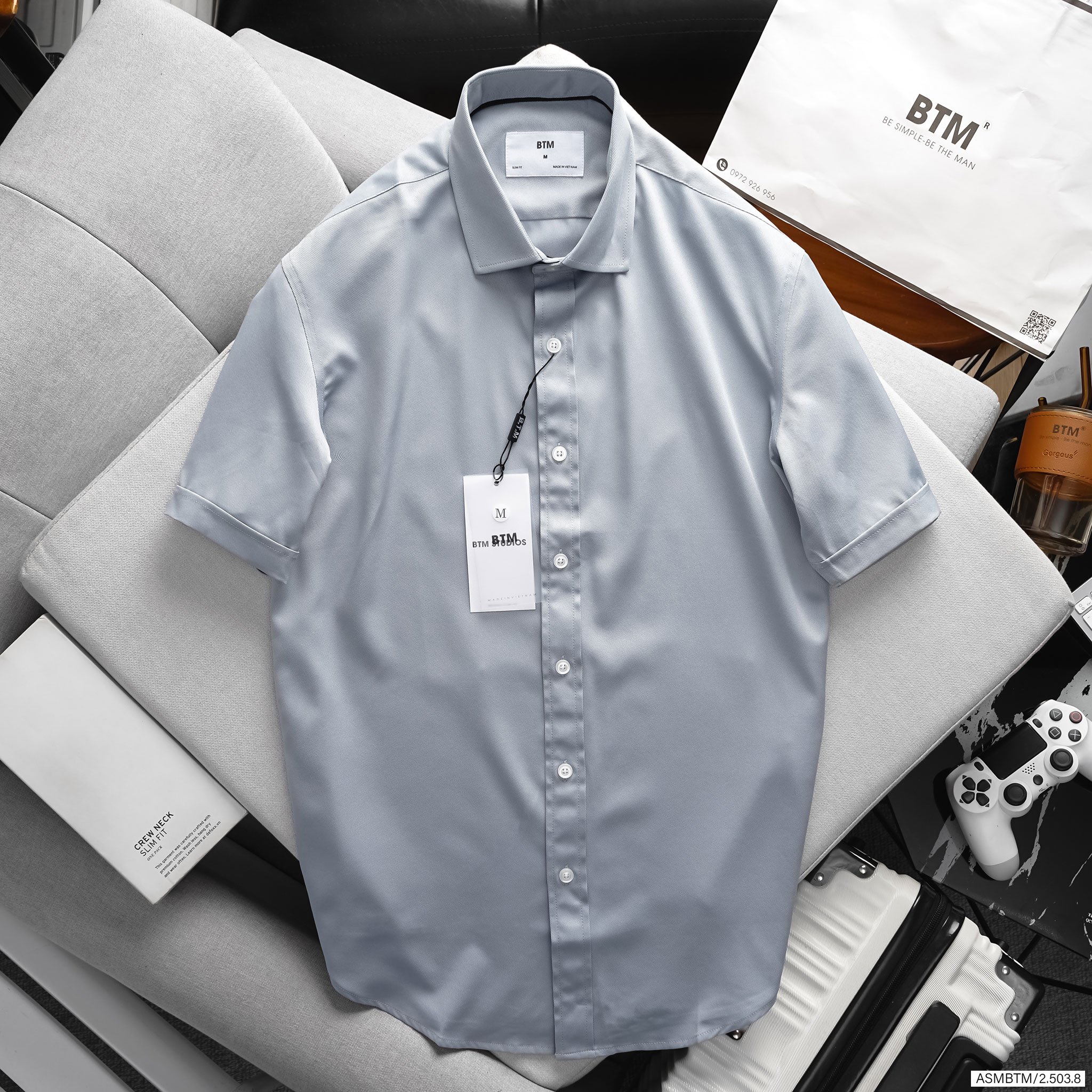 Áo sơ mi chéo BTM 25038